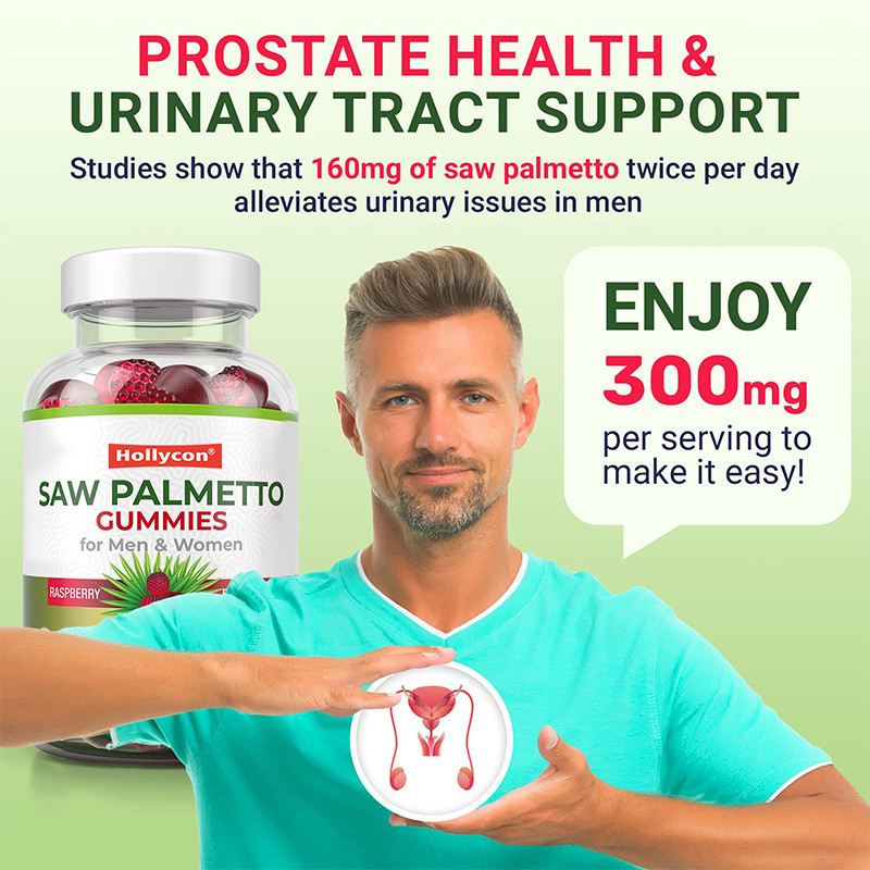 Saw Palmetto Gummies Untuk Pria Dan Wanita Keseimbangan Hormon Saw Palmetto Suplemen