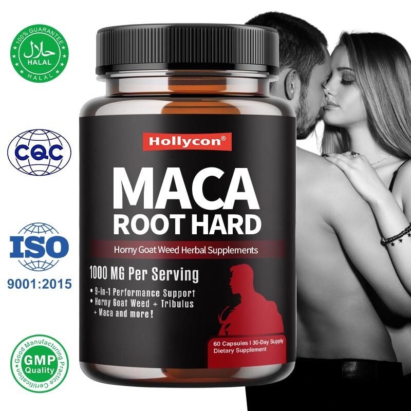 Pribadi Label Maca Herbal Suplemen Horny Kambing Rumput Kapsul keras Untuk meningkatkan energi