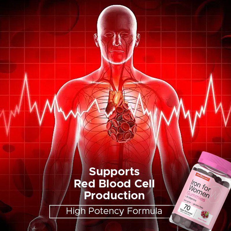 Iron Gummies Untuk Wanita 18mg Iron Gummies Untuk Produksi Sel Darah Merah