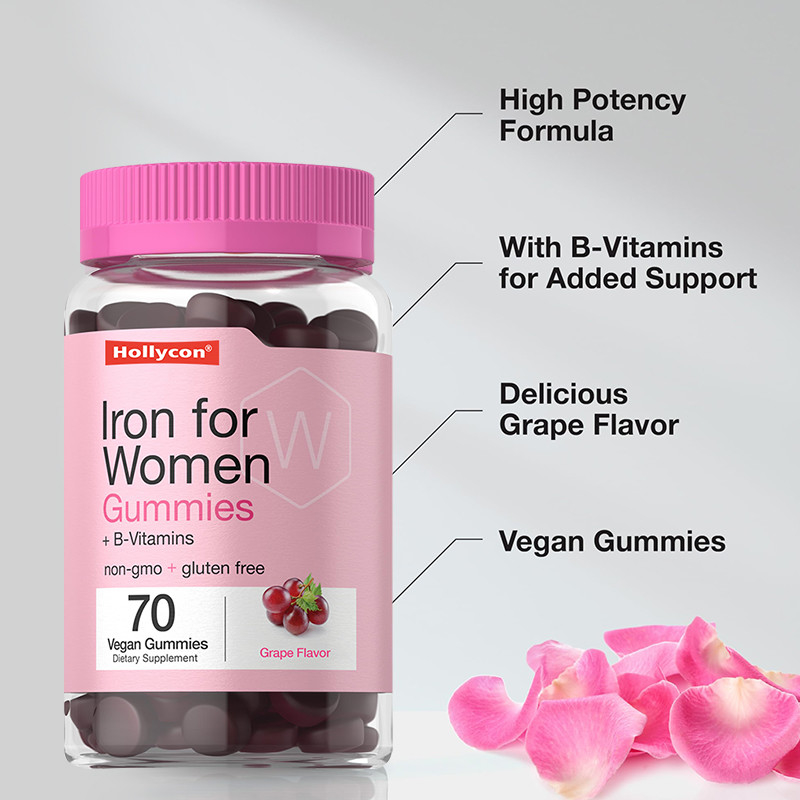 Iron Gummies Untuk Wanita 18mg Iron Gummies Untuk Produksi Sel Darah Merah