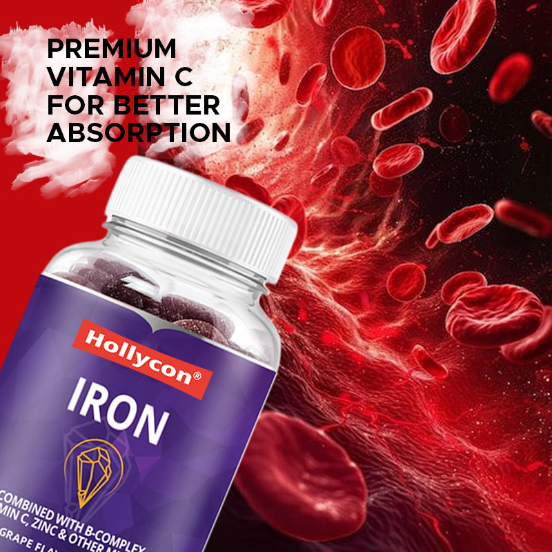 OEM Iron Gummies Untuk Wanita 250mcg Folic Acid Iron Gummies Untuk Dukungan Besi