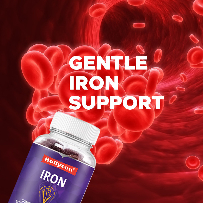 OEM Iron Gummies Untuk Wanita 250mcg Folic Acid Iron Gummies Untuk Dukungan Besi