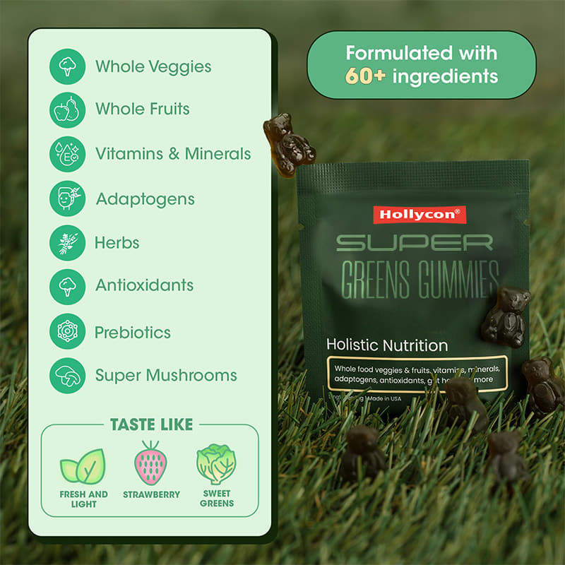 Teh Hijau Permen karet Multivitamin Suplemen Spirulina Bubuk Meningkatkan Kesehatan usus Dukungan kekebalan