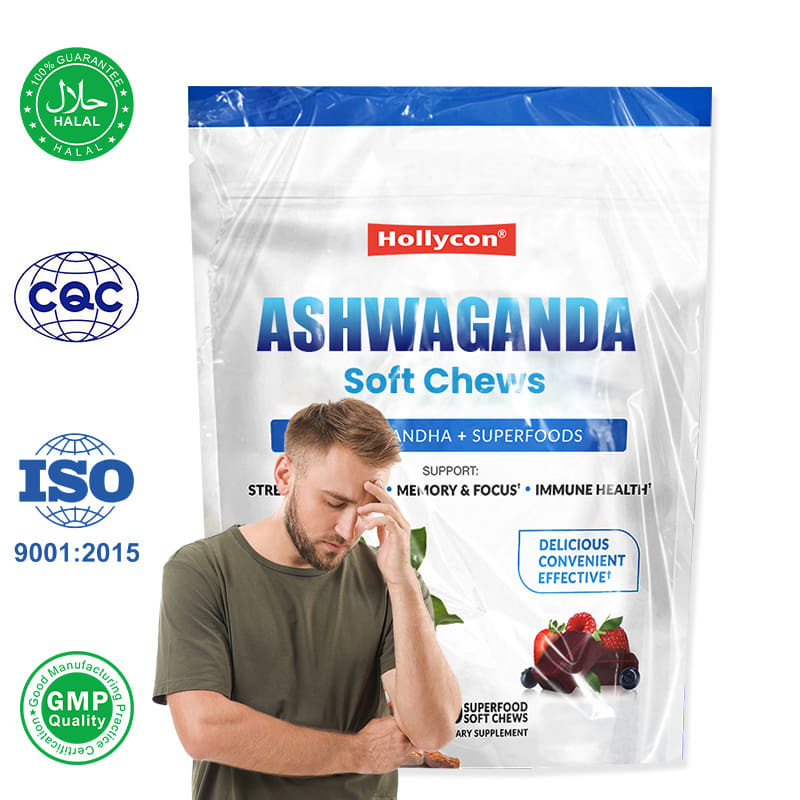 Grosir Ashwaganda Soft Chews untuk Menghilangkan Stres Memori Fokus dan Kesehatan Imun