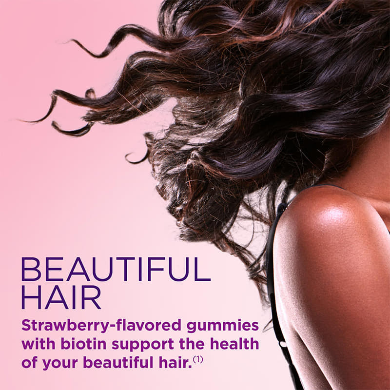 Rambut Kulit Dan Kuku Permen karet Untuk Wanita 2500mcg Biotin Untuk Pertumbuhan Rambut Biotin Permen karet