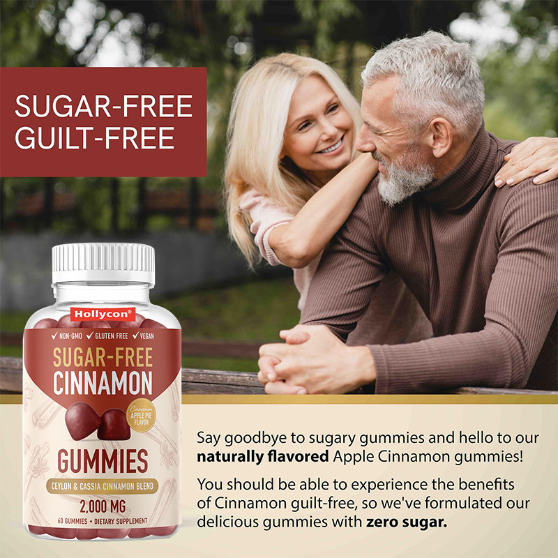 Gummy Cinnamon Bebas Gula 1000mg Ceylon Cinnamon Extract Gummy Untuk Dukungan Imun