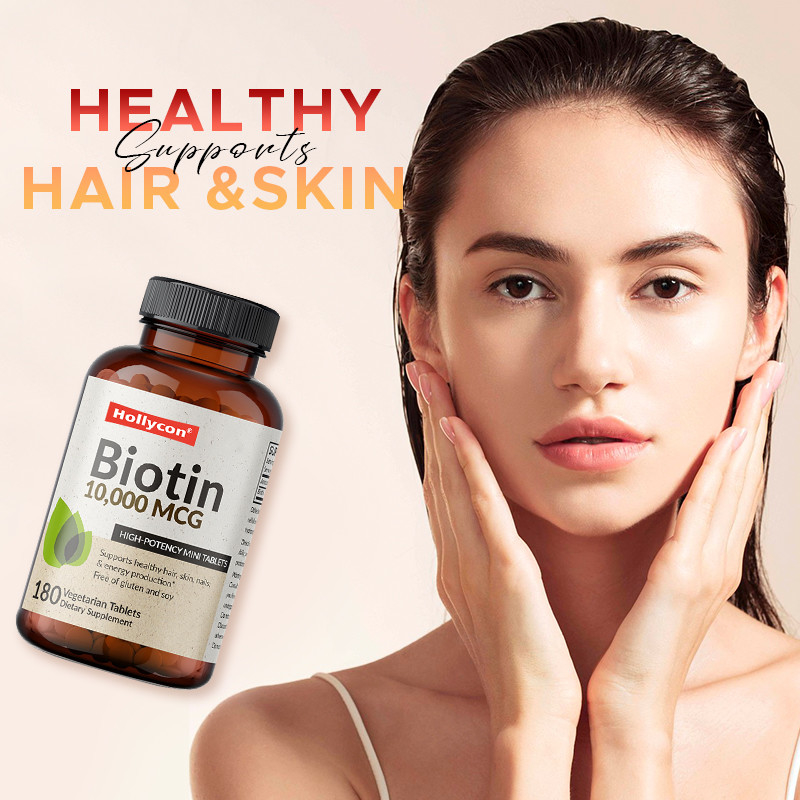 OEM Biotin Kapsul Untuk Pertumbuhan Rambut 10.000mcg Biotin Untuk Kulit Sehat Dan Kuku