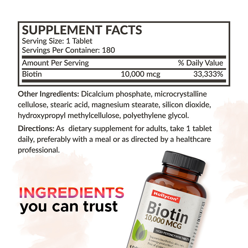 OEM Biotin Kapsul Untuk Pertumbuhan Rambut 10.000mcg Biotin Untuk Kulit Sehat Dan Kuku