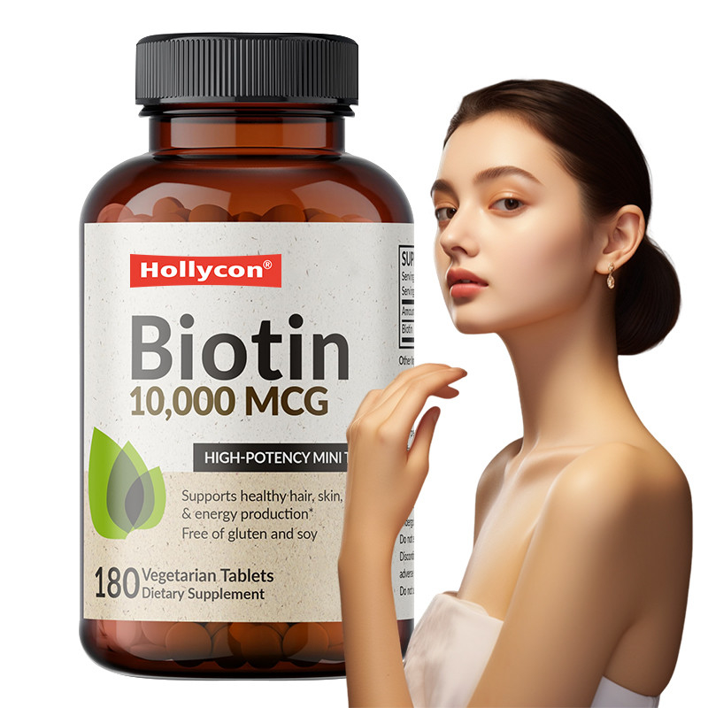OEM Biotin Kapsul Untuk Pertumbuhan Rambut 10.000mcg Biotin Untuk Kulit Sehat Dan Kuku