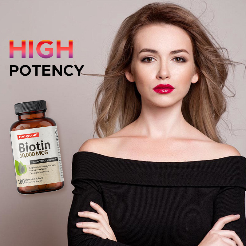 OEM Biotin Kapsul Untuk Pertumbuhan Rambut 10.000mcg Biotin Untuk Kulit Sehat Dan Kuku