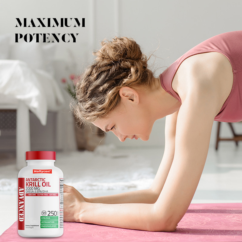 Minyak Krill Antartika Untuk Mendukung Kesehatan Umum 2000mg Minyak Krill Antartika Softgels
