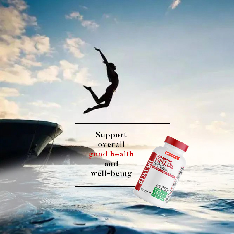 Minyak Krill Antartika Untuk Mendukung Kesehatan Umum 2000mg Minyak Krill Antartika Softgels