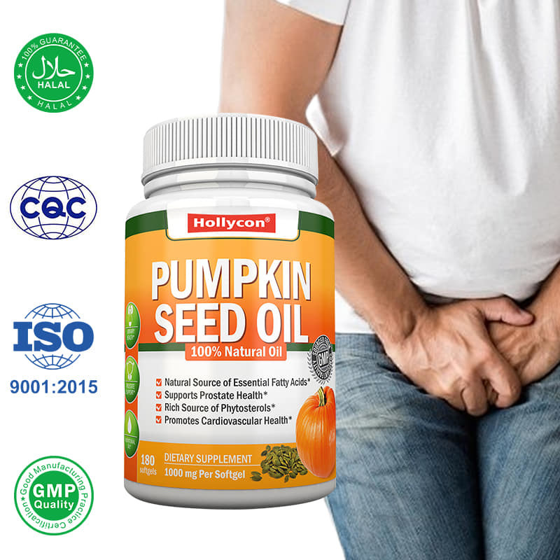 Minyak Biji labu Pabrik Softgels Rambut Prostat Kesehatan sendi Omega-3 Asam lemak esensial Suplemen