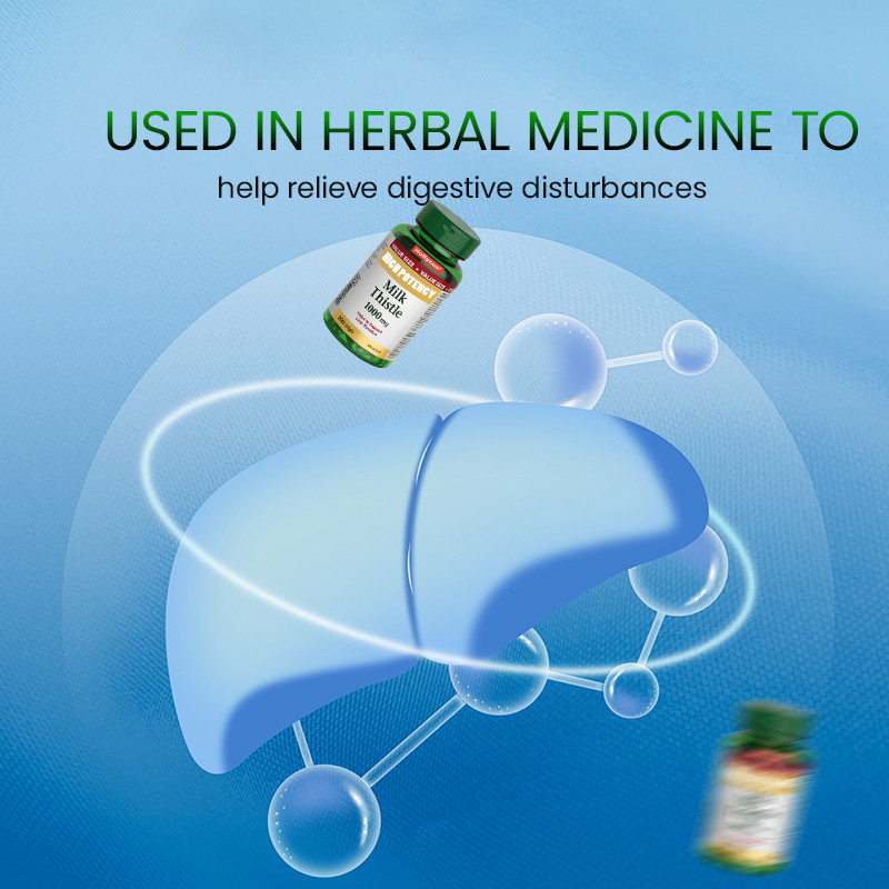 OEM Softgels Thistle Susu Untuk Dukungan Fungsi Hati 1000mg Softgels Thistle Susu