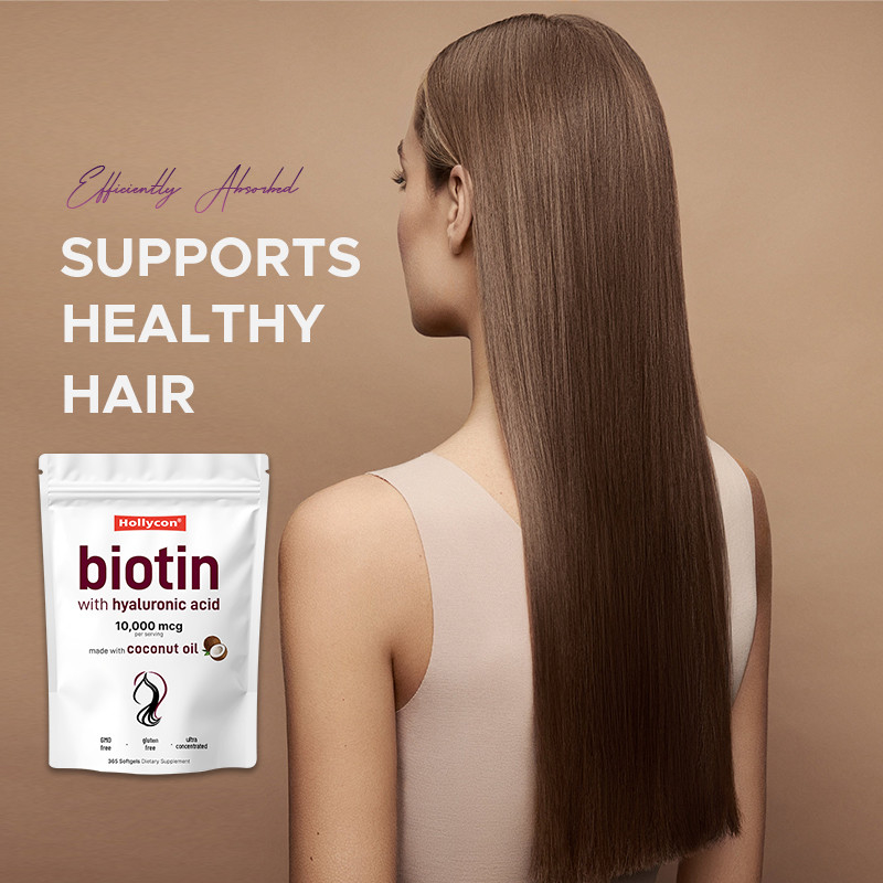 Suplemen Biotin 10.000mcg Biotin Softgel Untuk Rambut dan Kulit Sehat Biotin Softgel