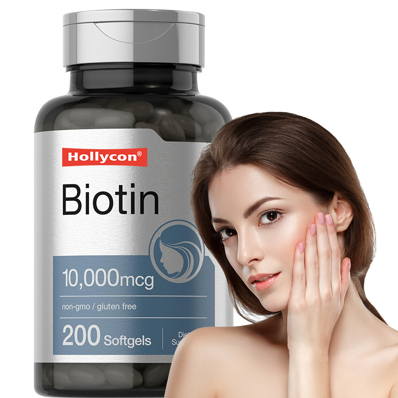 Suplemen Biotin Untuk Kesehatan Rambut 10.000mcg Biotin Softgels Untuk Kesehatan Rambut Dan Kuku