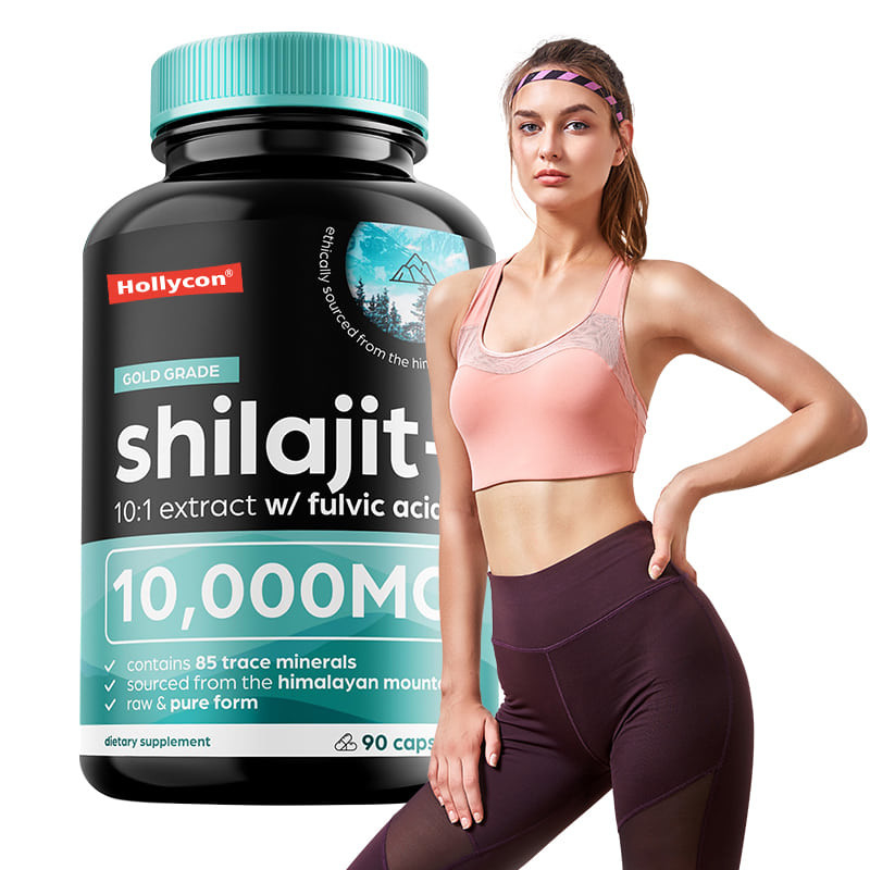 OEM Pure Himalayan Shilajit 10000mg Kapsul Shilajit Organik Untuk Dukungan Kekebalan