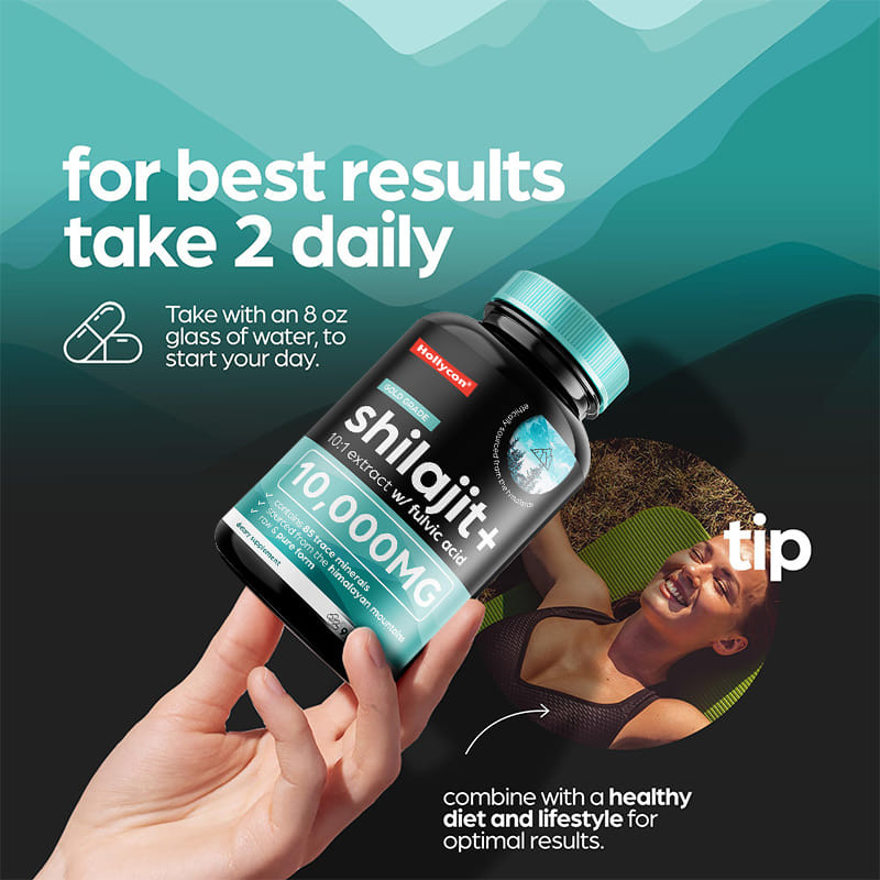 OEM Pure Himalayan Shilajit 10000mg Kapsul Shilajit Organik Untuk Dukungan Kekebalan
