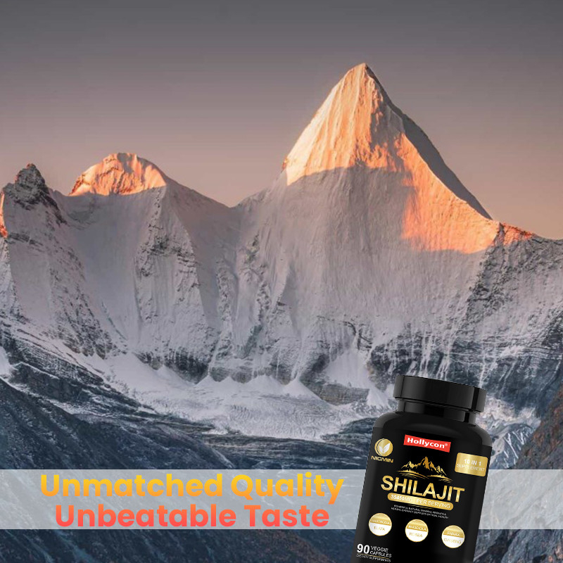 Suplemen Shilajit Organik Himalaya Murni Untuk Dukungan Kekebalan 25000mg Kapsul Shilajit