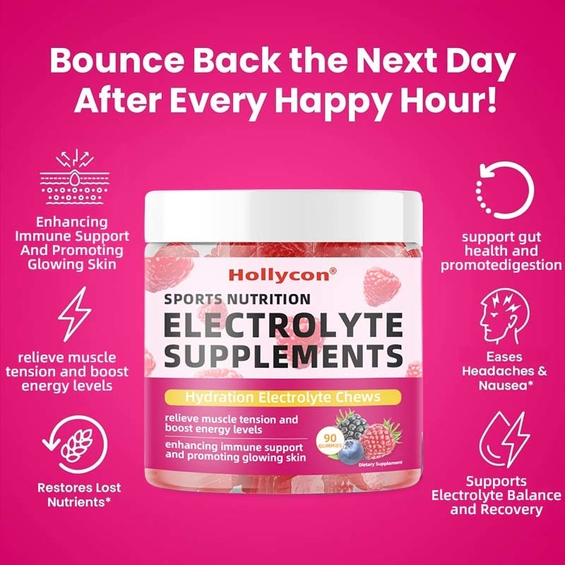 OEM Happy Hour Aid Gummies Supplement Pre Game Party Hidrasi Elektrolit Alkohol DHM Thistle Susu Setelah Minum Gummy