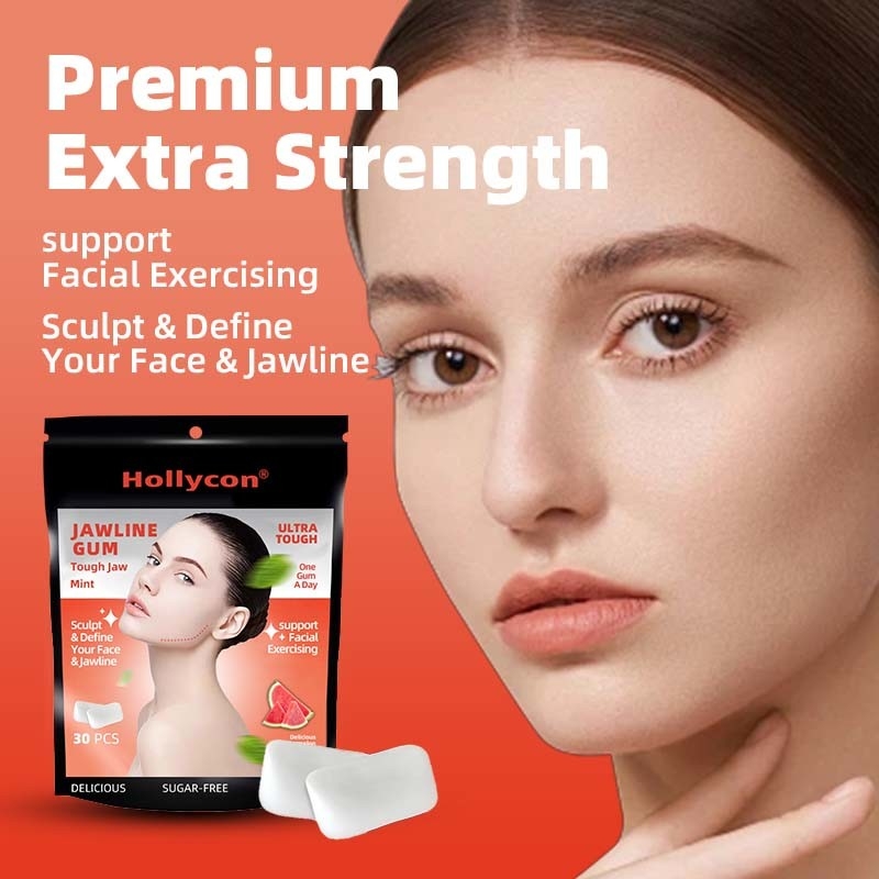 Pabrik Customized Kalori-Free Hard Chewing Gum untuk Jawline Gusi Bebas Gula Gusi Energi untuk Latihan Wajah yang Efektif
