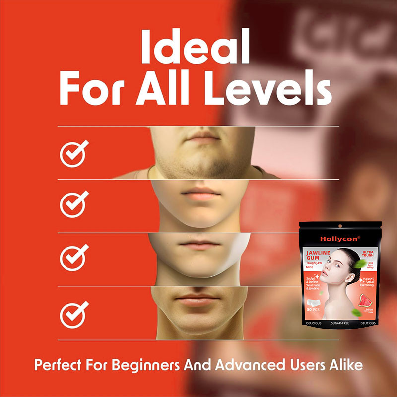 Pabrik Customized Kalori-Free Hard Chewing Gum untuk Jawline Gusi Bebas Gula Gusi Energi untuk Latihan Wajah yang Efektif