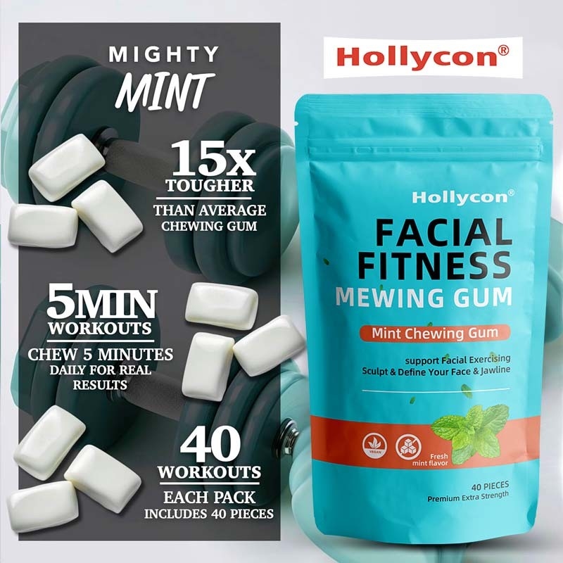 Jual Hot Mighty Mint Jaw Training Hard Gum Facial Fitness Gum Mewing Gum Ultra-Tough Jawline Chewing Gum