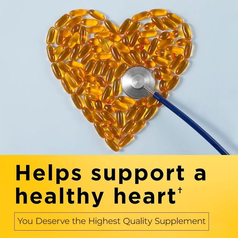 Minyak Ikan Omega 3 Suplemen 1200 mg Softgels Omega 3 Minyak Ikan untuk Dukungan Jantung Sehat 230 Softgels 115 Supply Hari