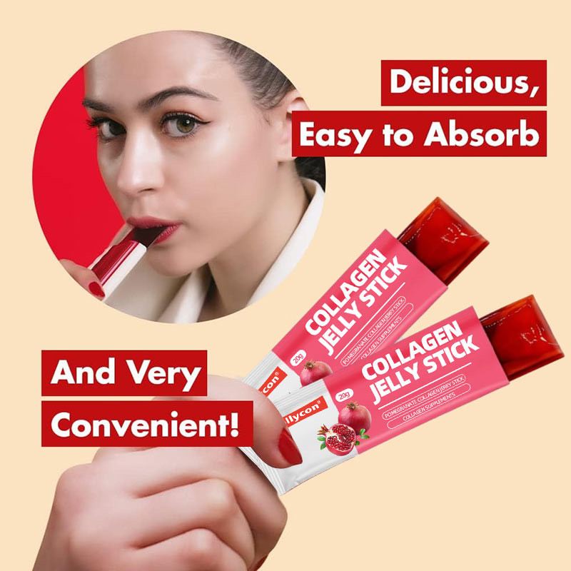 Premium Kollagen delima Korea Kecantikan Kollagen Jelly Stick Kolagen ikan molekul rendah Delima Jerry Stick