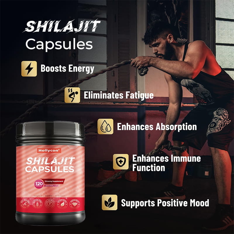Shilajit Capsules Hot Selling Pure Himalaya Organic Shilajit Supplement untuk Pria Dukungan Kekebalan Tubuh Energi Naik