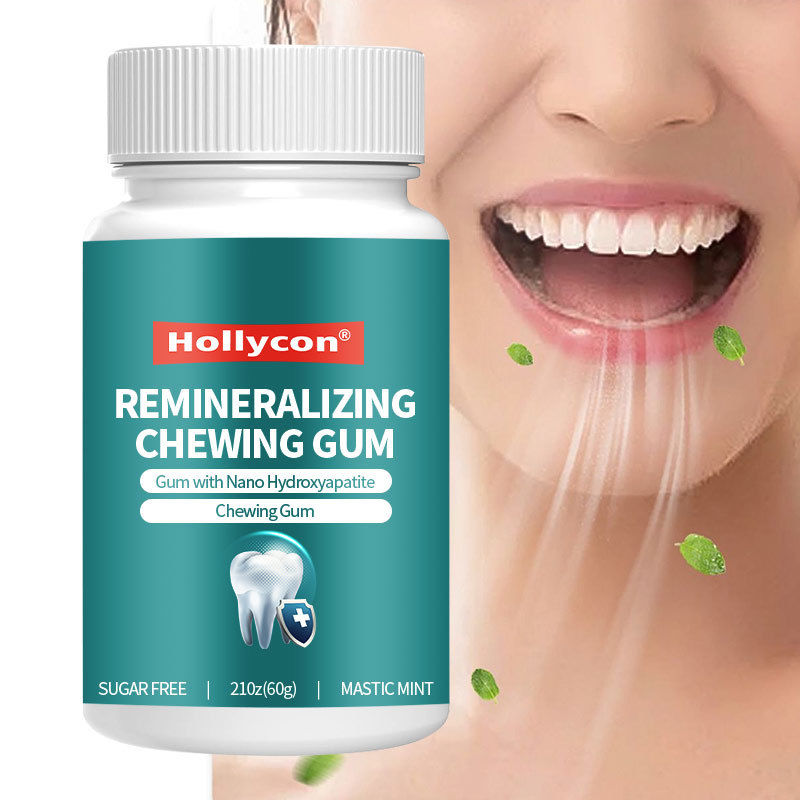Permen karet bebas gula dengan Nano Hydroxyapatite - nafas segar dan kesehatan mulut Peppermint Remineralizing Chewing Gum