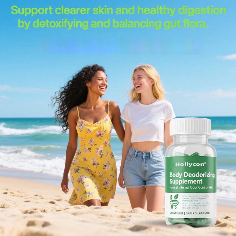 Suplemen Deodorisasi Tubuh - Pil Kontrol Bau Internal Alami Untuk Pria & Wanita | Kapsul klorofil untuk napas, kesehatan tubuh & usus