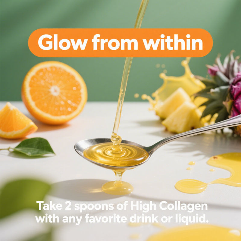 Kolagen cair untuk wanita & pria-pine'o'o'range Premium Grade 10000 mcg Biotin+8000 mg kolagen terhidrolisis untuk kulit bercahaya radiasi, anti-penuaan, pertumbuhan rambut & kuku yang bagus