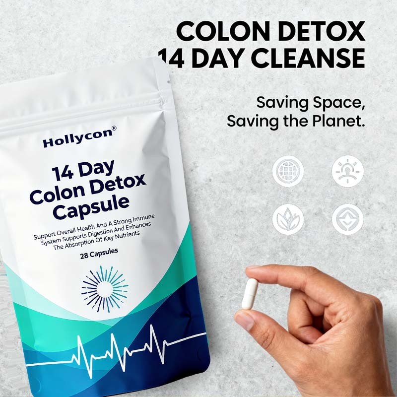 14 Hari Detox Colon Cleanse Supplement dengan 28 Kapsul Kekuatan Tinggi dan 24 Bulan Shelf Life untuk Kesehatan Usus