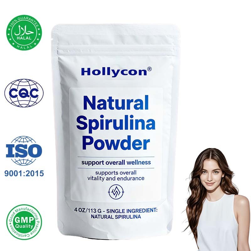 Bubuk Spirulina Buatan Pabrik - 4 oz (113g), Superfood Berbasis Tumbuhan Alami, Kaya Protein, Zat Besi & B12 untuk Energi, Kekebalan Tubuh & Detoksifikasi, Smoothie & Jus, Vegan, Non-GMO, Tanpa Aditif, Formula Khusus