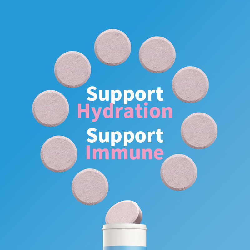 OEM Hidrasi Kekebalan Tablet Elektrolit Vitamin C Hidrasi Efervescent Tablet Jahe Kunyit Hidrasi Tablet Elektrolit