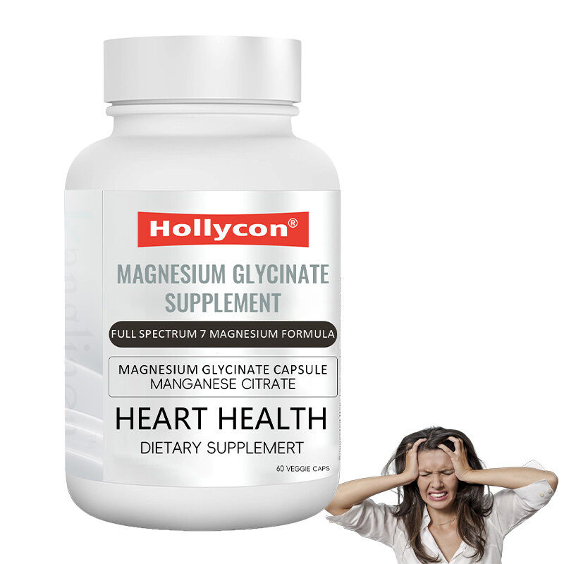 OEM Magnesium Glycinate Suplemen Tidur Otot Kesehatan Jantung Magnesium Kompleks Mangan Citrate Magnesium Glycinate Kapsul