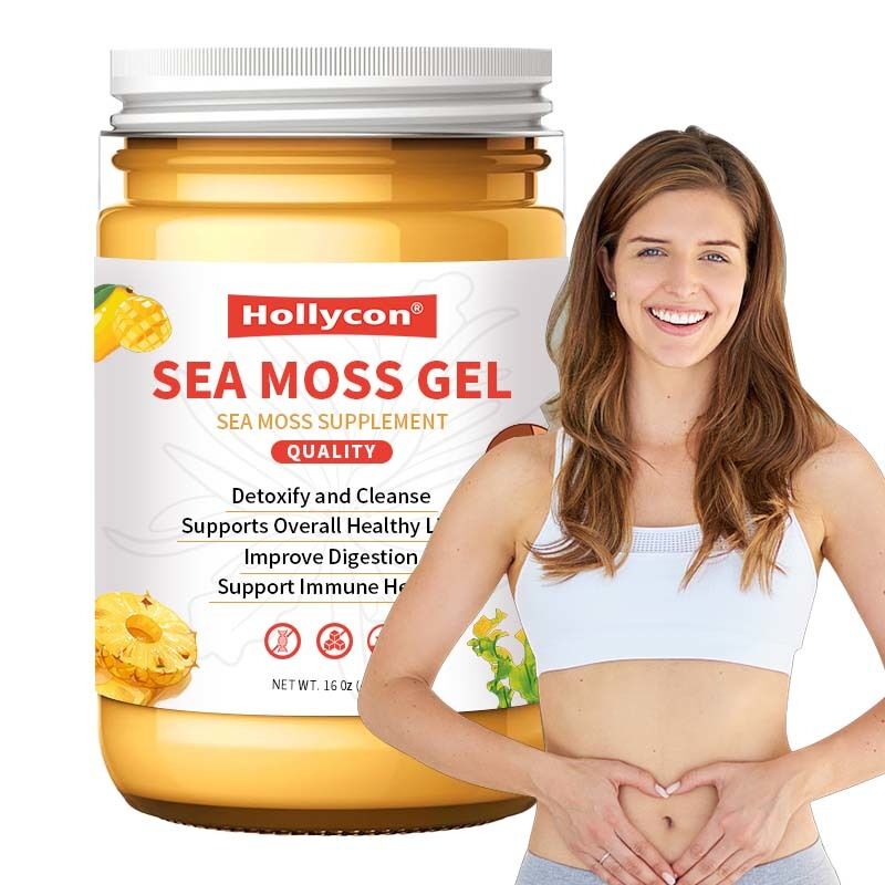 OEM Bergizi Seamos mentah Mendetoksifikasi dan Membersihkan Kaya Mineral Protein Vitamin Kesehatan Sea Moss Sea Moss Gel
