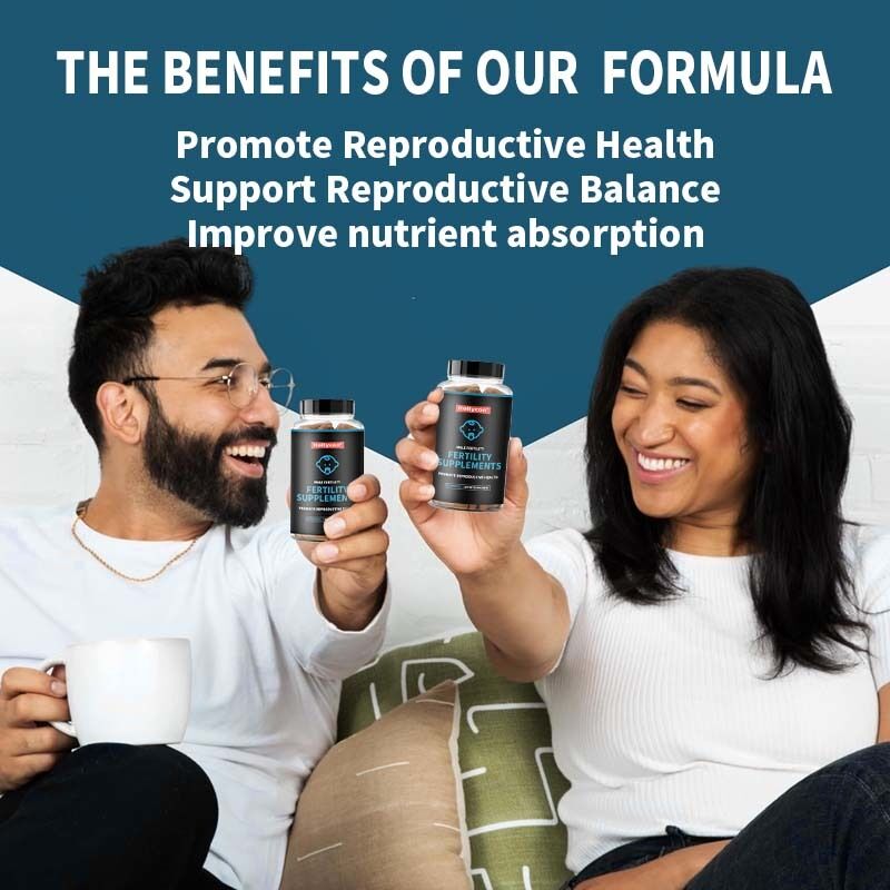 Suplemen Kesuburan Pria OEM untuk Meningkatkan Kesuburan Pria, Jumlah Sperma Optimal, Motilitas, Kekuatan, Ashwagandha, Magnesium & Seng, Suplemen Kesuburan