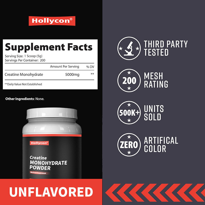 OEM Micronized Pre Workout Post Workout Supplement untuk Pria dan Wanita Dukungan Energi Mudah untuk Campur Creatine Monohydrate Powder