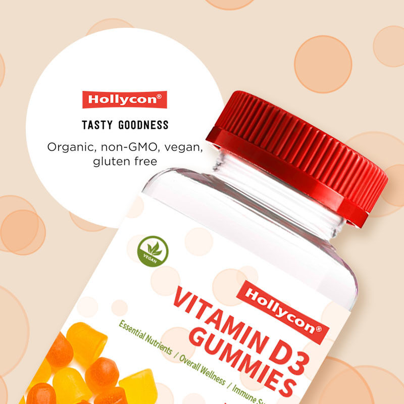 OEM Organik Anak Vitamin D3 Vitamin D3 Suplemen Gummy Tulang dan Kesehatan Imun Vitamin D3 Gummies