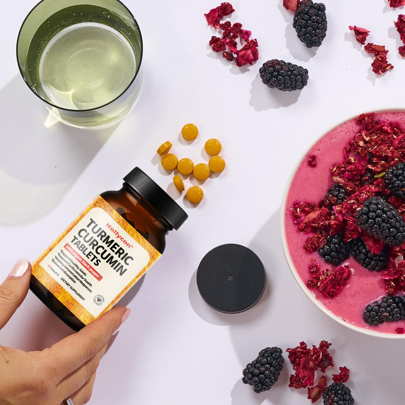 OEM Organic Kurkuma Kurkumin Suplemen 1350 mg Setiap Natural Joint Support Black Pepper untuk Absorpsi Kurkuma Kurkumin Tablet