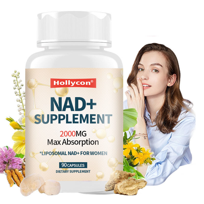 OEM 2000MG Liposomal NAD+ untuk Wanita Max Absorpsi NAD Plus Menopause Klarifikasi Kognitif Energi NAD + Suplemen