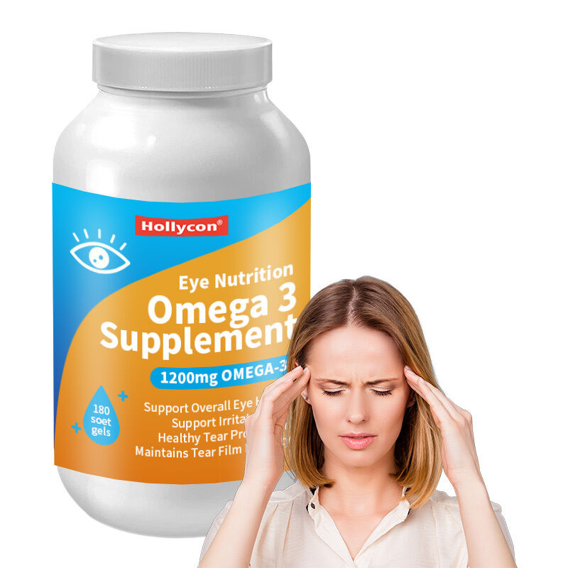 OEM 1200mg Suplemen Omega 3 untuk Nutrisi Mata Organik Trigliserida Benih Linen Minyak Ikan dan Vitamin E Omega 3 Softgel