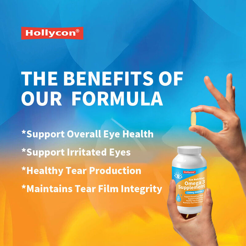 OEM 1200mg Suplemen Omega 3 untuk Nutrisi Mata Organik Trigliserida Benih Linen Minyak Ikan dan Vitamin E Omega 3 Softgel