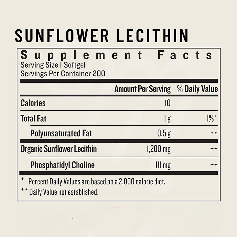 OEM Sunflower Lecithin Softgels 1200mg Dukungan laktasi Aliran susu tersumbat Saluran susu Sunflower Lecithin Suplemen