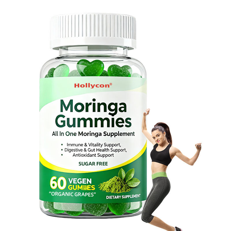 Semua dalam Satu Suplemen Moringa untuk Imun & Vitalitas Digestive & Kesehatan usus Dukungan Antioksidan Moringa Gummies