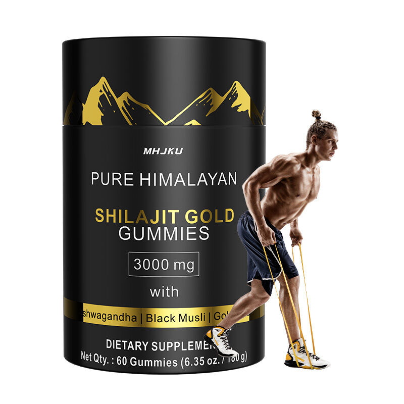 Private Label Shilajit Gummies With Ashwagandha Meningkatkan Energi Meningkatkan Latihan Meningkatkan Kekebalan Tubuh Suplemen Shilajit Himalaya Murni