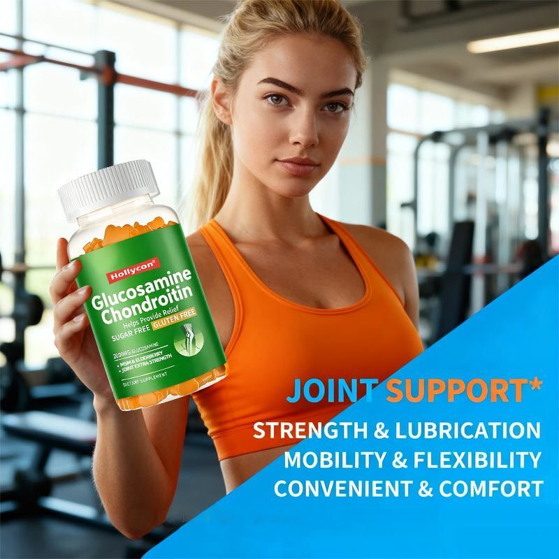 OEM Glucosamine Chondroitin Gummies MSM Elderberry Extra Strength Joint Immun Support Supplement Glucosamine Chondroitin