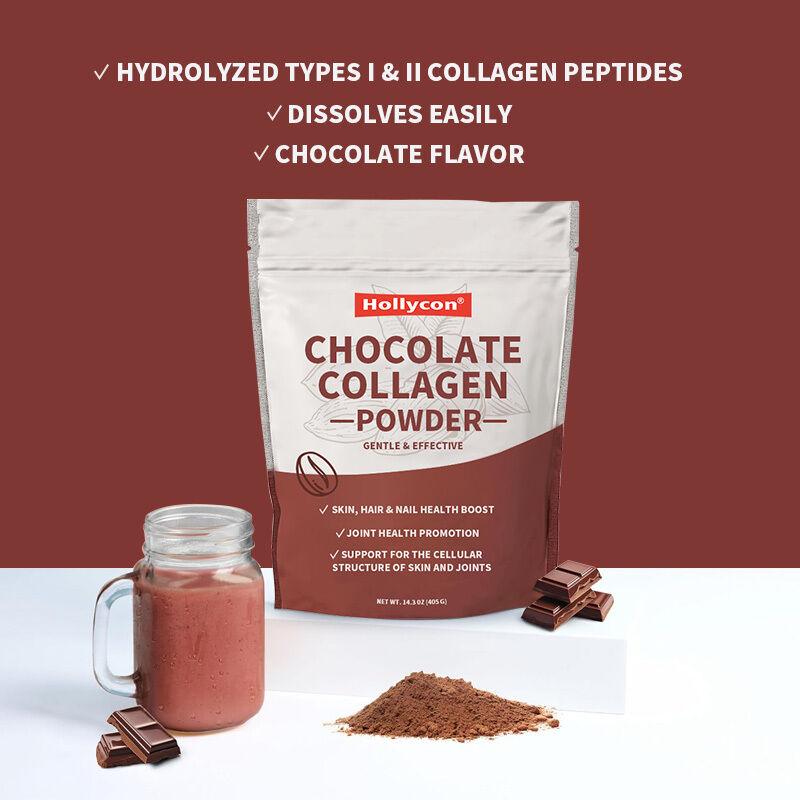 Bubuk Peptida Kolagen OEM untuk Rambut, Kulit, Kuku, Dukungan Sendi Tipe I & III Kolagen Sapi Pemberian Makan Rumput Suplemen Kolagen Cokelat